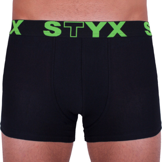 Pánské boxerky Styx sportovní guma nadrozměr černé (R962)