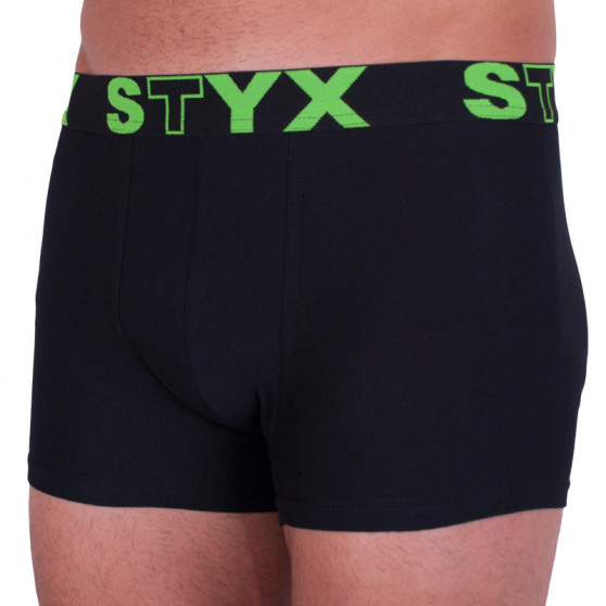 Pánské boxerky Styx sportovní guma nadrozměr černé (R962)