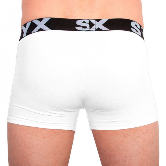 3PACK pánské boxerky Styx sportovní guma nadrozměr bílé (R10616161)