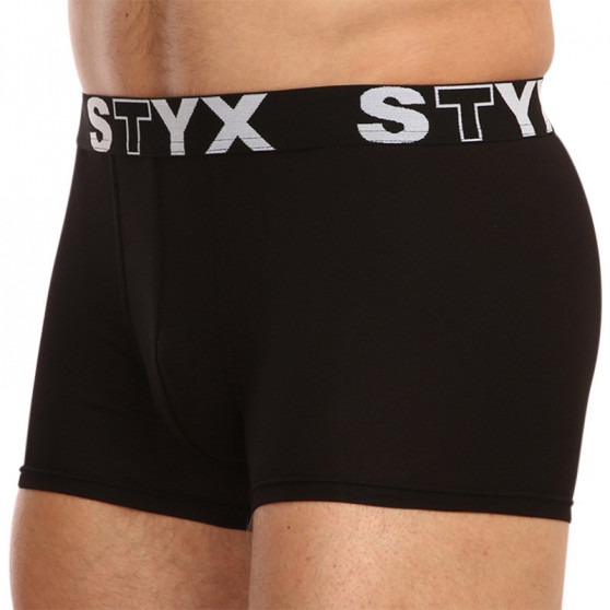 3PACK pánské boxerky Styx sportovní guma černé (G9606060)