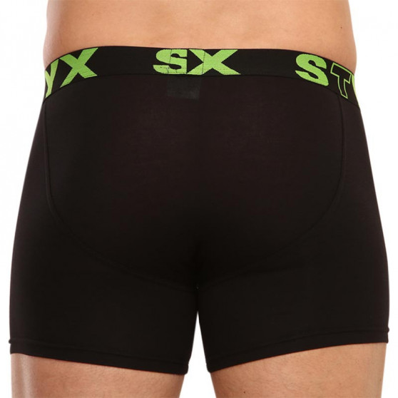 3PACK pánské boxerky Styx long sportovní guma černé (U9606162)