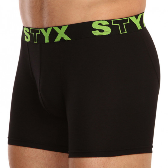 3PACK pánské boxerky Styx long sportovní guma černé (U9606162)