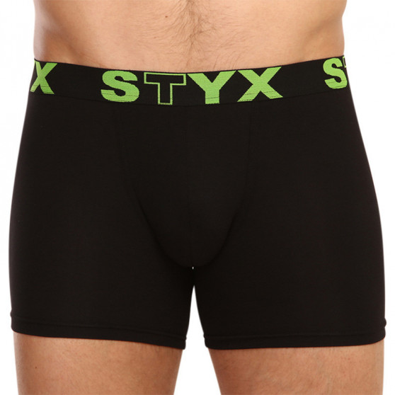 3PACK pánské boxerky Styx long sportovní guma černé (U9606162)