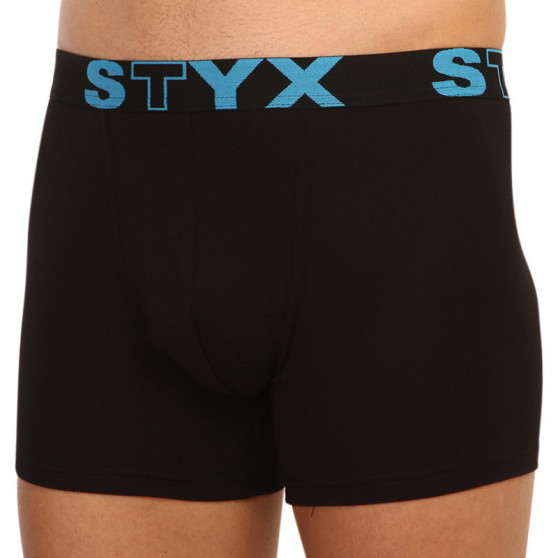 3PACK pánské boxerky Styx long sportovní guma černé (U9606162)