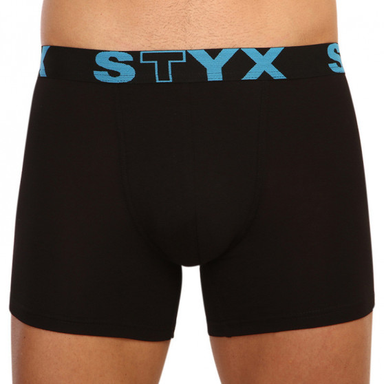 3PACK pánské boxerky Styx long sportovní guma černé (U9606162)