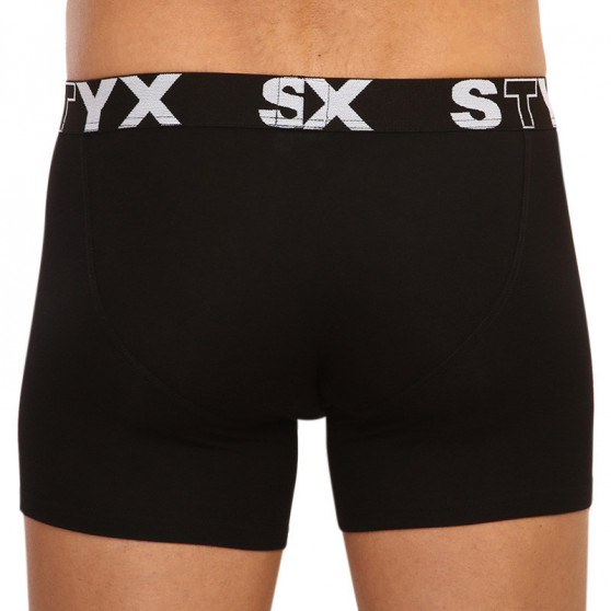 3PACK pánské boxerky Styx long sportovní guma černé (U9606162)