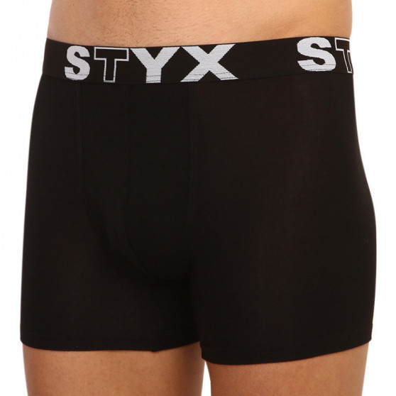 3PACK pánské boxerky Styx long sportovní guma černé (U9606162)