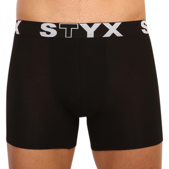 3PACK pánské boxerky Styx long sportovní guma černé (U9606162)