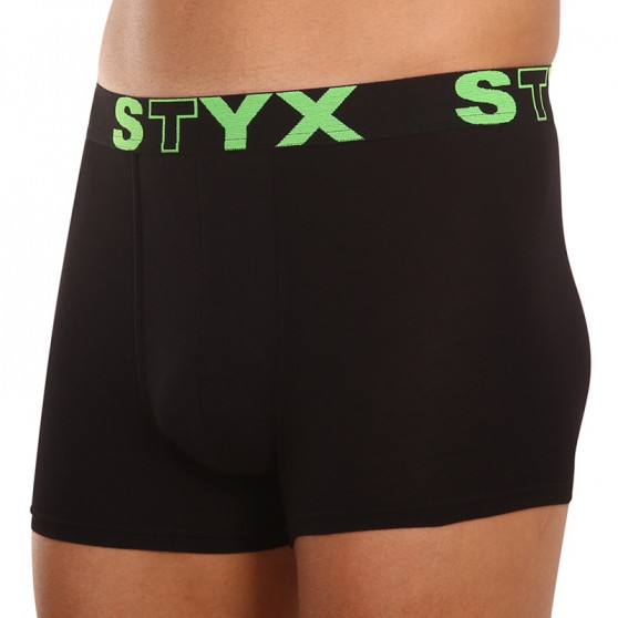 Pánské boxerky Styx sportovní guma černé (G962)