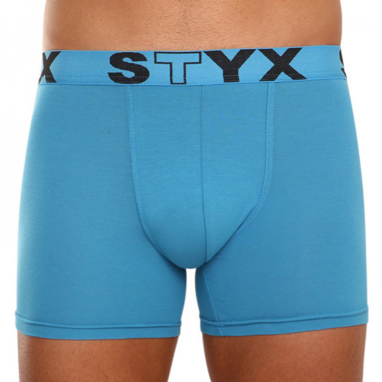 3PACK pánské boxerky Styx long sportovní guma modré (U9676869)