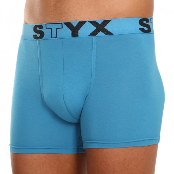 3PACK pánské boxerky Styx long sportovní guma modré (U9676869)