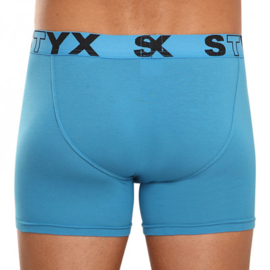 3PACK pánské boxerky Styx long sportovní guma modré (U9676869)