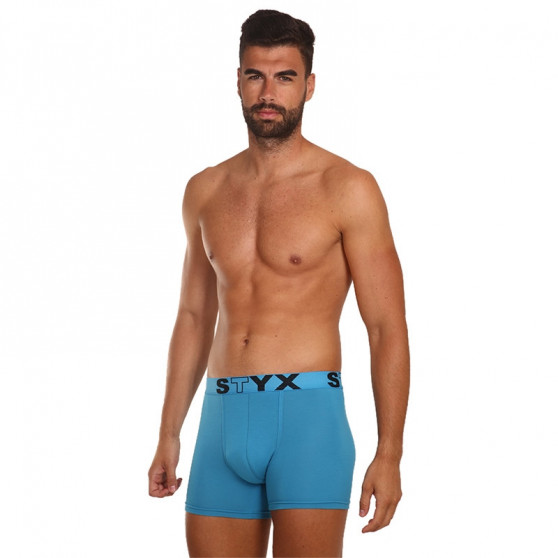 3PACK pánské boxerky Styx long sportovní guma modré (U9676869)