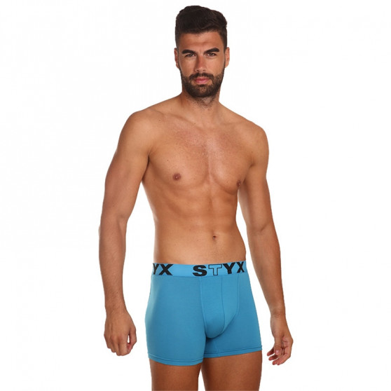 3PACK pánské boxerky Styx long sportovní guma modré (U9676869)