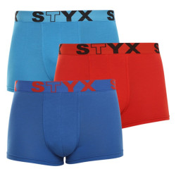 3PACK pánské boxerky Styx sportovní guma vícebarevné (G9676964)