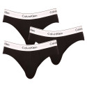 3PACK pánské slipy Calvin Klein černé (NB2379A-001)