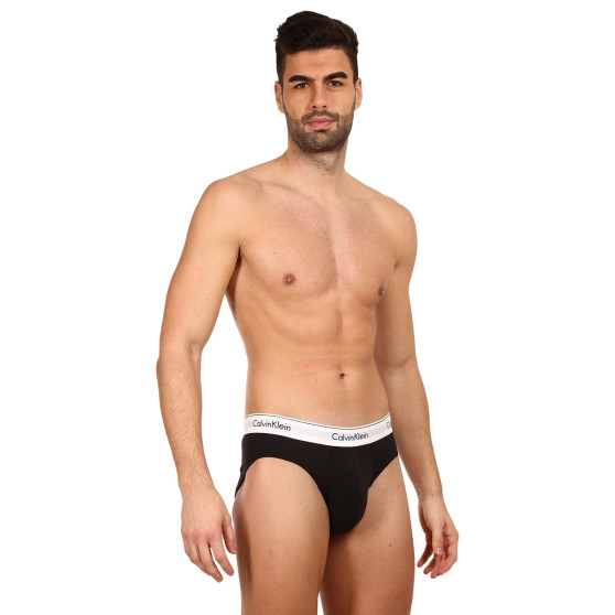 3PACK pánské slipy Calvin Klein černé (NB2379A-001)