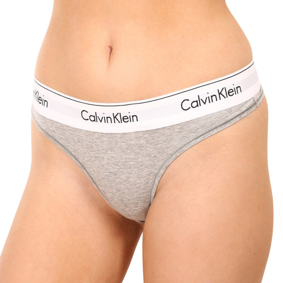 Dámská tanga Calvin Klein šedá (F3786E-020)