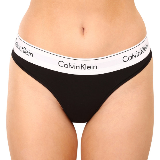 Dámská tanga Calvin Klein černá (F3786E-001)