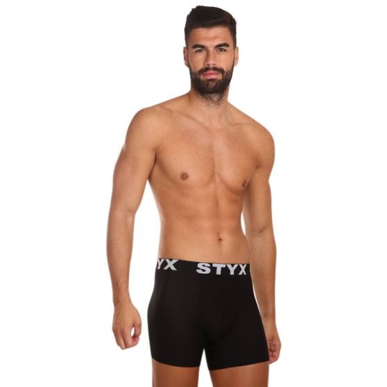 5PACK pánské boxerky Styx sportovní guma černé (5G960)