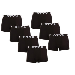 7PACK pánské boxerky Styx sportovní guma černé (7G960)