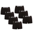 7PACK pánské boxerky Styx sportovní guma černé (7G960)