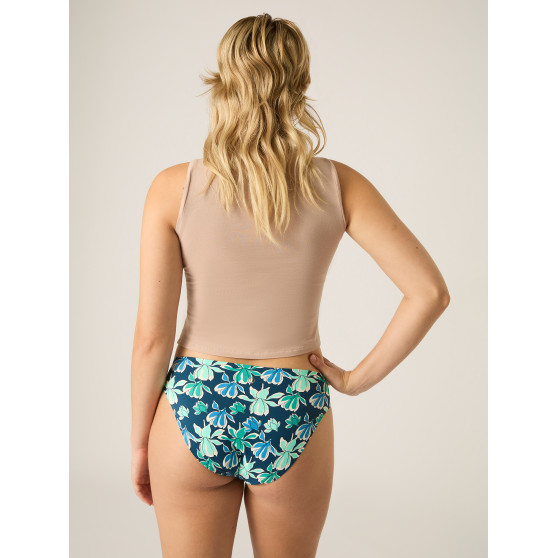 Menstruační kalhotky Modibodi Seamfree Bikini Moderate-Heavy Midnight Blue Floral (MODI4065MBF)