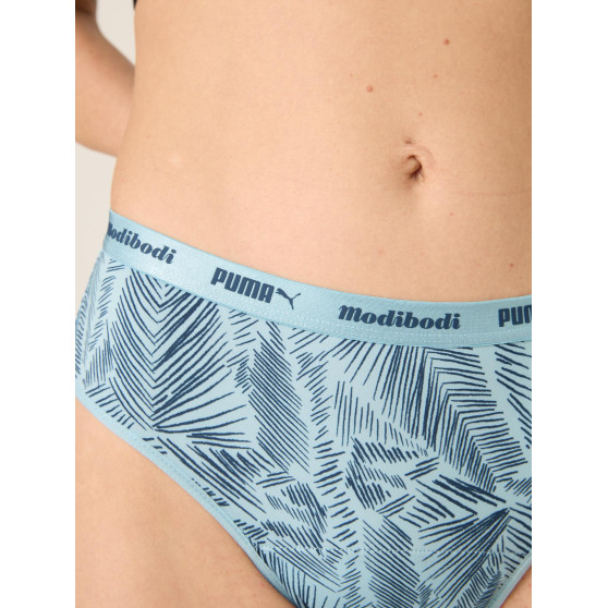 Menstruační kalhotky PUMA & Modibodi Active Printed Classic Brief Moderate-Heavy Palm Blue (MODI4071PB)