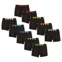 10PACK pánské boxerky Styx sportovní guma černé (10G9601)