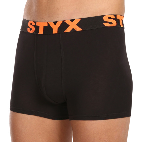 10PACK pánské boxerky Styx sportovní guma černé (10G9601)