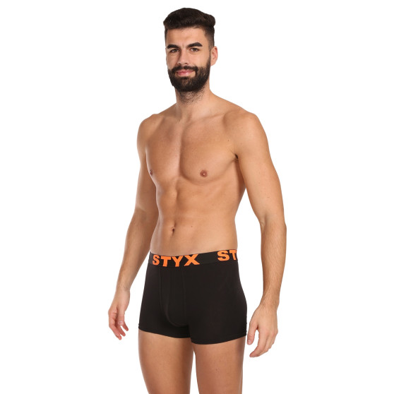 10PACK pánské boxerky Styx sportovní guma černé (10G9601)