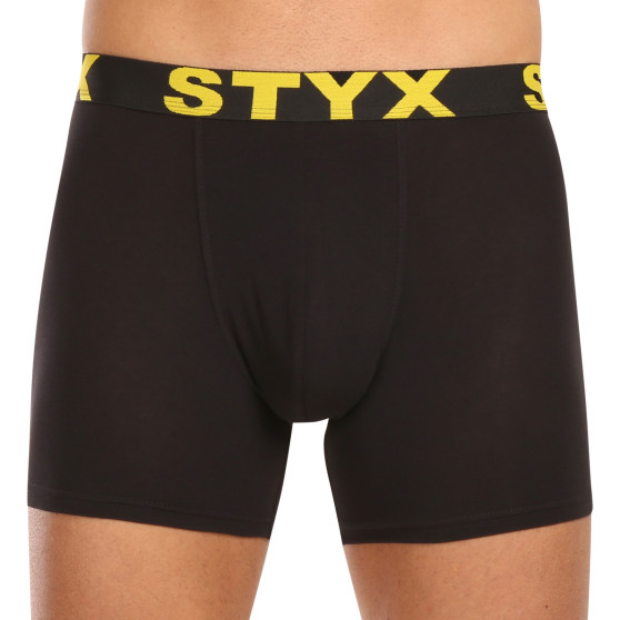 10PACK pánské boxerky Styx long sportovní guma černé (10U9601)