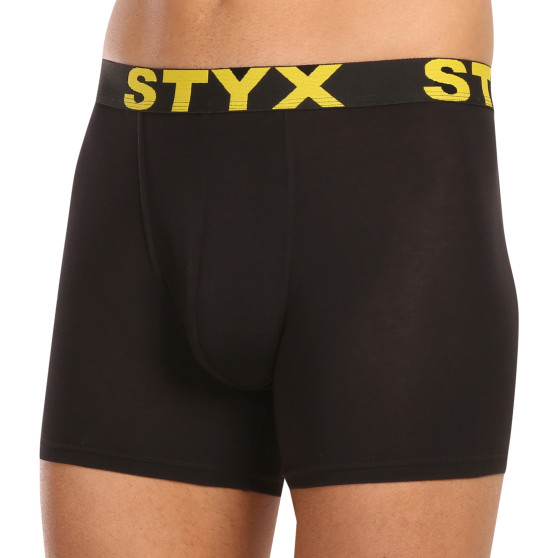 10PACK pánské boxerky Styx long sportovní guma černé (10U9601)