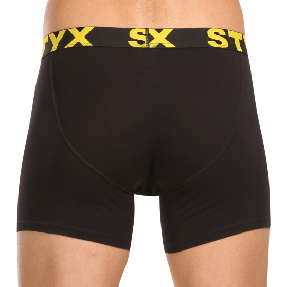 10PACK pánské boxerky Styx long sportovní guma černé (10U9601)