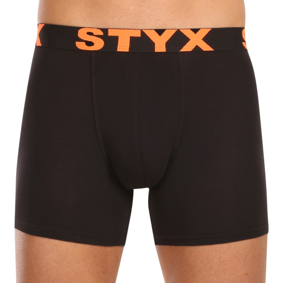 10PACK pánské boxerky Styx long sportovní guma černé (10U9601)