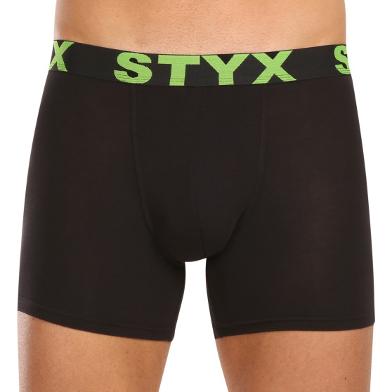 10PACK pánské boxerky Styx long sportovní guma černé (10U9601)