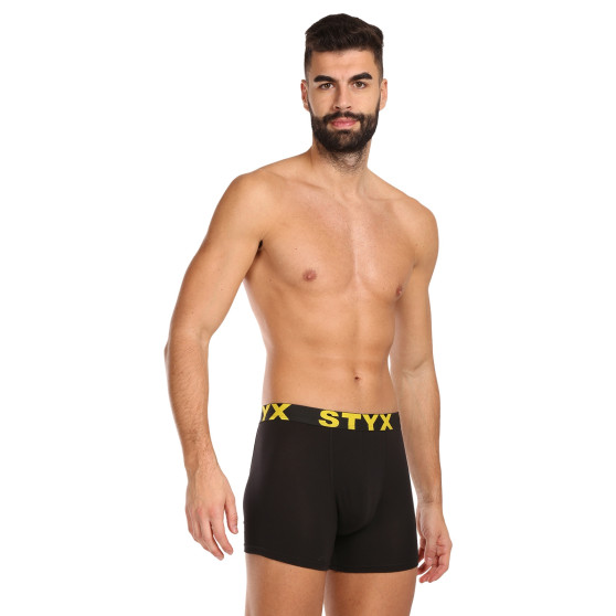 10PACK pánské boxerky Styx long sportovní guma černé (10U9601)