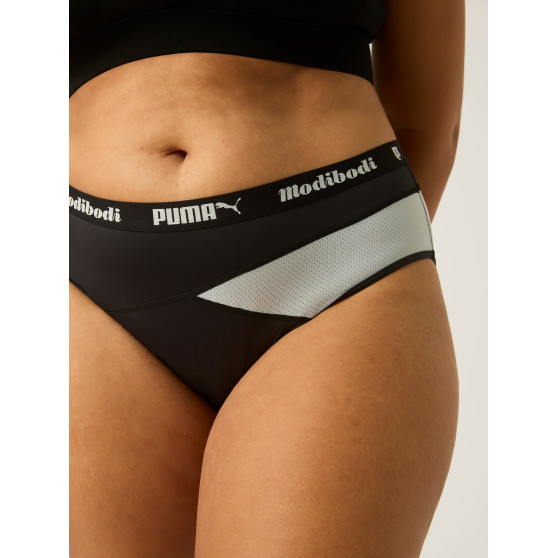 Menstruační kalhotky PUMA & Modibodi Active Brief Light-Moderate Platinum Grey - VYBALENÉ (MODI4092PGVYB)