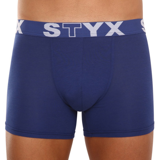 3PACK pánské boxerky Styx long sportovní guma modré (3U968)