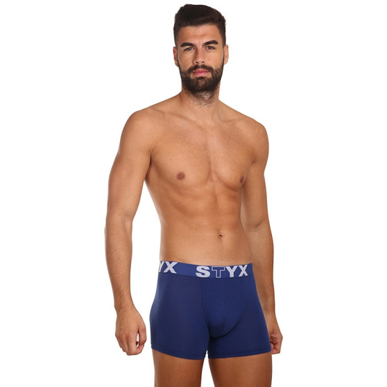 3PACK pánské boxerky Styx long sportovní guma modré (3U968)