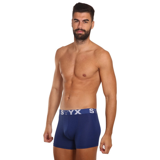 3PACK pánské boxerky Styx long sportovní guma modré (3U968)