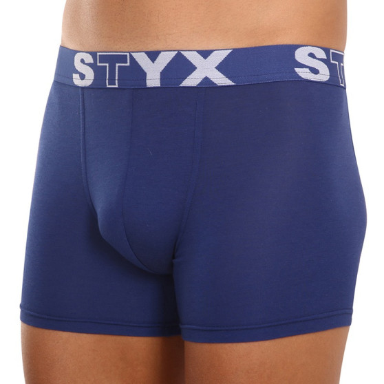 3PACK pánské boxerky Styx long sportovní guma modré (3U968)