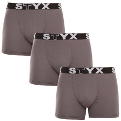 3PACK pánské boxerky Styx long sportovní guma modré (U9676869)