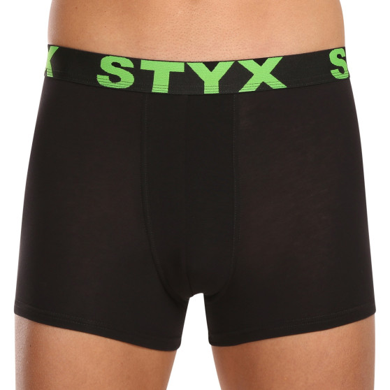 5PACK pánské boxerky Styx sportovní guma černé (5G9601)