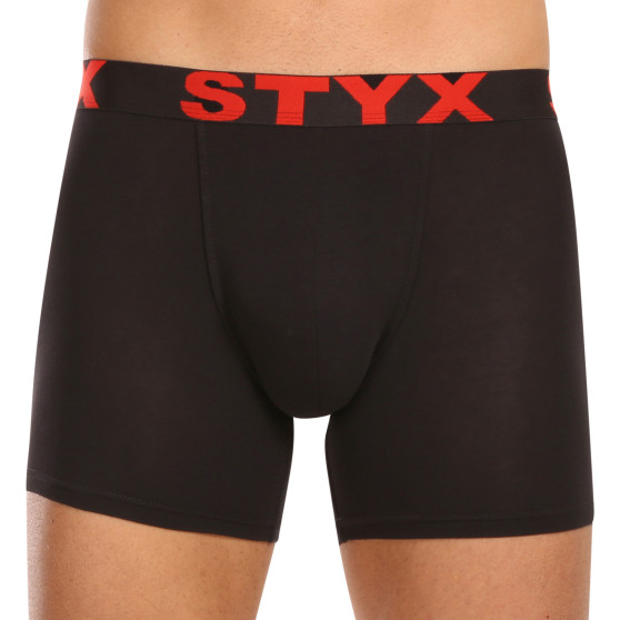 5PACK pánské boxerky Styx long sportovní guma černé (5U9601)