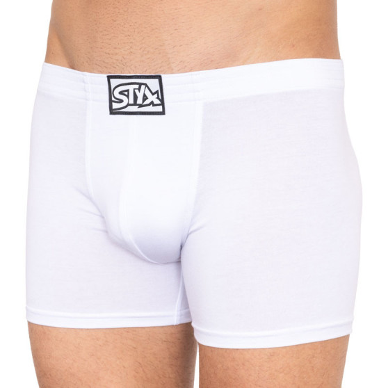 3PACK pánské boxerky Styx long klasická guma bílé (3F1061)