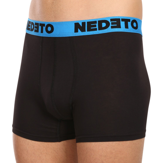 3PACK pánské boxerky Nedeto černé (3NB002)