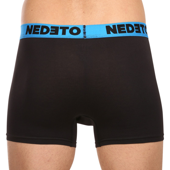 3PACK pánské boxerky Nedeto černé (3NB002)