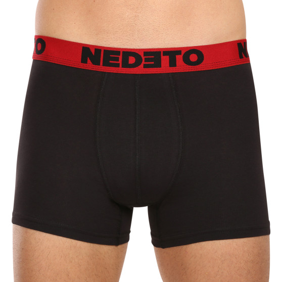 3PACK pánské boxerky Nedeto černé (3NB002)