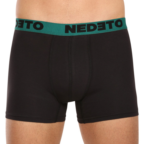 3PACK pánské boxerky Nedeto černé (3NB002)